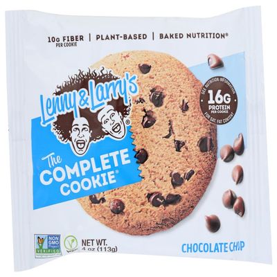 Lenny & Larry's The Complete Cookie, Chocolate Chip, 4-Ounce Cookies (Pack of 12)
