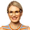 2SeeLife Round Cat-Eye Reading Glasses for Women | Brown, 1.50 view 2