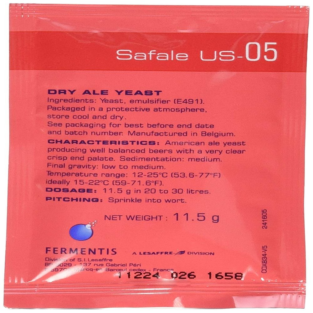 Safale US-05 (11.5 g) (Red Pack of 5)