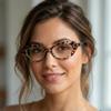 2SeeLife Oversized Cat Eye Reading Glasses for Women Medium-Large Fit, Sturdy Frame, Spring Hinges, Premium Cateye Readers, Clear Tortoise, +1.25 view 3