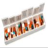 Jumbo Weekly 11" Pill Organizer - Extra Large Compartments Will Hold 7 Days Worth of Vitamins and Medications - Great Size for Gummy & Chewable Vitamins (2 Pack) view 2