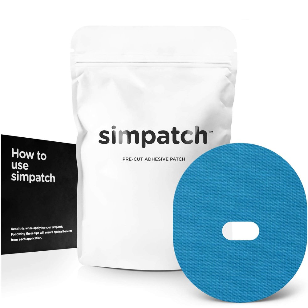 SIMPATCH  Guardian, Enlite Adhesive Patch (25-Pack)  Waterproof Adhesive, CGM Patches (Blue)