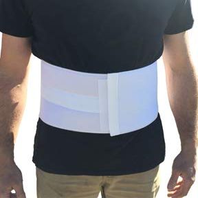 Alpha Medical Anti-Roll Hospital Grade Abdominal Binder w/Stays/Surgical Binder/Hernia Support/Abdominal Hernia Reduction Device (10" High ; 25"-37" Around Waist)
