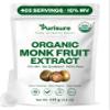 Organic Monk Fruit Extract Powder, 125g (4.41oz), No Fillers Pure USDA Organic Monk Fruit Extract Sweetener with No Aftertaste, Zero Calorie & Zero Carbs, Keto & Paleo Friendly 320-403 Servings view 1