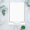 14 & Orange Beaumont Frame Personalized Flat Note Cards  4 1/8 inches x 5 1/2 inches, Heavyweight Stock, Matching Envelopes, (Set of 10), by Fine Stationery view 1
