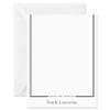 14 & Orange Beaumont Frame Personalized Flat Note Cards  4 1/8 inches x 5 1/2 inches, Heavyweight Stock, Matching Envelopes, (Set of 10), by Fine Stationery view 2