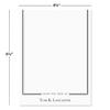 14 & Orange Beaumont Frame Personalized Flat Note Cards  4 1/8 inches x 5 1/2 inches, Heavyweight Stock, Matching Envelopes, (Set of 10), by Fine Stationery view 3