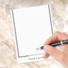 14 & Orange Beaumont Frame Personalized Flat Note Cards  4 1/8 inches x 5 1/2 inches, Heavyweight Stock, Matching Envelopes, (Set of 10), by Fine Stationery view 4