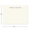14 & Orange Ecru Traditional Personalized Flat Note Cards  4 1/8 inches x 5 1/2 inches, Heavyweight Stock, Matching Envelopes, (Set of 10), by Fine Stationery view 2
