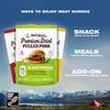 Meat Shredz - Premium Dried Pulled Pork (Carolina BBQ - Sweet Mustard, 4 Pack) | Gluten Free | High Protein & Low Sugar | Bacon Bits | Dehydrated Backpacking & Camping Food | Shredded, Dried Jerky Chew Snack view 3