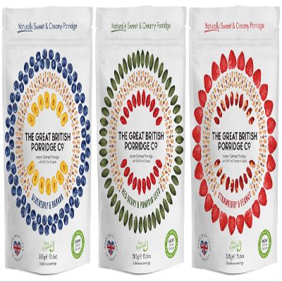 The Great British Porridge Co Gluten Free & Vegan Friendly Nutritious Instant Porridge (Variety Pack, 3-Pack)