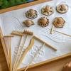 BangBangDa Mini Zen Garden Accessories - Tabletop Zen Garden Tools - Zen Garden Kit Rakes and Zen Stamp for Office Mini Zen Garden Set of 12