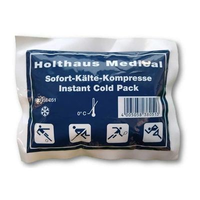 1 x Holthaus Medical Instant Cold Compress Cooling Compress, Children, 10 x 13 cm, White