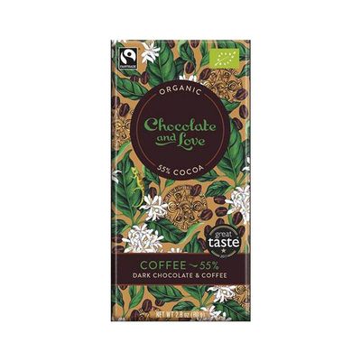 3 x Chocolate and Love Organic Dark Chocolate & Coffee 2.82 oz