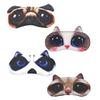 HYCLES 4 Pack Cartoon Animal Cute Sleep Eye Mask with Adjustable Strap Relaxed Sleeping Blackout Cat Dog Eye Cover Eyeshade for Kids Men Women Travel Rest/Blindfold Game