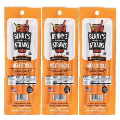 Benny's Original Meat Straws - (3) 5ct Chipotle Straw Packs