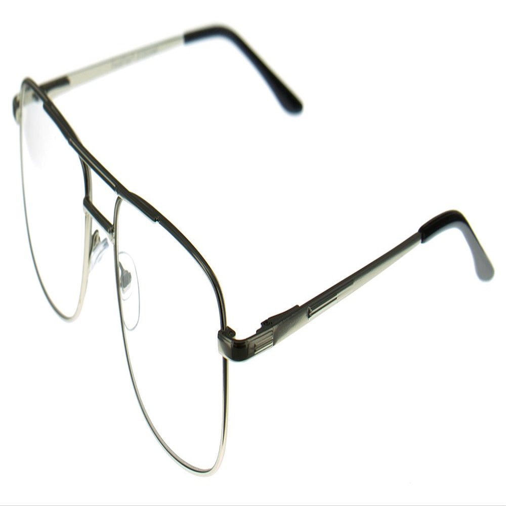 Aloha Eyewear Tek Spex 8004 Unisex Progressive No-Line Aviator Bifocal Reader Glasses (Chrome +1.50)