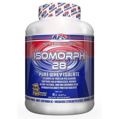 APS Nutrition Isomorph 28 Protein Powder | Pure Whey Isolate | Cold Pressed, Ultra- Filtered, & Ion Exchange Isolates | 28g Protein | 5 Pound (SMores)