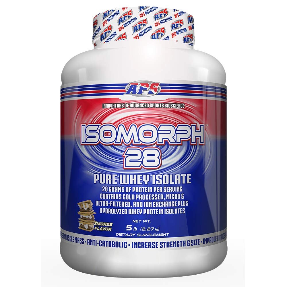 APS Nutrition Isomorph 28 Protein Powder | Pure Whey Isolate | Cold Pressed, Ultra- Filtered, & Ion Exchange Isolates | 28g Protein | 5 Pound (SMores)