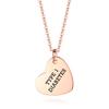 LinnaLove Women's Double Heart Medical Alert Necklace with Free Engraving (Rose Gold-Type 1 Diabetes) view 2