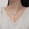 LinnaLove Heart Epilepsy Necklace Rose Gold Medical Alert Necklace for Women with Epilepsy(RG) view 4