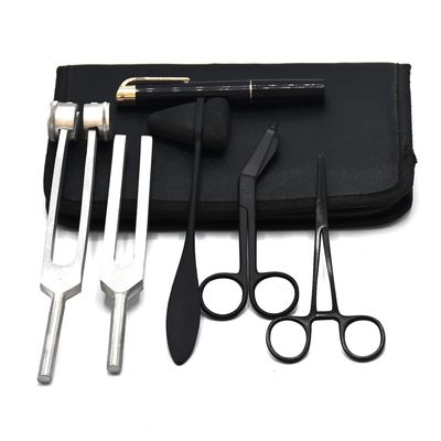LAJA Imports Set of 6pcs Tuning Fork, Taylor Hammer, Penlight, Lister Bandage Scissors, Etc