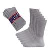 12 pairs Extra Wide Diabetic Cotton Socks -Big & Tall Non-Binding, Crew Socks (Size 10-15) Grey view 1