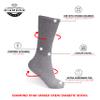 12 pairs Extra Wide Diabetic Cotton Socks -Big & Tall Non-Binding, Crew Socks (Size 10-15) Grey view 3