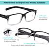 LUR READING GLASSES 6 Pack Spring Hinge Comfort Plastic Readers (Black) view 3