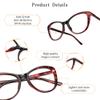 LifeArt Reading Glasses with Flexible Spring Hinge,Blue Light Blocking Glasses for Women+0.00(No Magnification) view 2