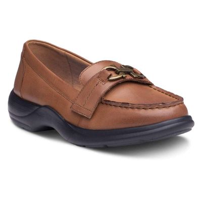 Dr. Comfort Mallory Diabetic Dress Shoes-Easy Off Leather Slip On Diabetic Shoes for Women with Micro-Suede Lining, Brown - 11 Medium (A/B)