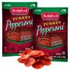 Bridgford Sliced Turkey Pepperoni 4 oz Pack of 2 - Pepperoni Slices for Pizza and Sandwiches - Naturally Smoked Healthy Snacks for Low-Carb Keto Diets - Ready-to-Eat Slices for On-The-Go Snacking