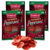 Bridgford Sliced Turkey Pepperoni 4 oz Pack of 4 - Pepperoni Slices for Pizza and Sandwiches - Naturally Smoked Healthy Snacks for Low-Carb Keto Diets - Ready-to-Eat Slices for On-the-Go Snacking view 1