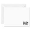 14 & Orange Hendrix Personalized Flat Note Cards  4 1/8 inches x 5 1/2 inches, Heavyweight Stock, Matching Envelopes, (Set of 10), by Fine Stationery view 1