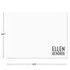 14 & Orange Hendrix Personalized Flat Note Cards  4 1/8 inches x 5 1/2 inches, Heavyweight Stock, Matching Envelopes, (Set of 10), by Fine Stationery view 2