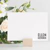 14 & Orange Hendrix Personalized Flat Note Cards  4 1/8 inches x 5 1/2 inches, Heavyweight Stock, Matching Envelopes, (Set of 10), by Fine Stationery view 4