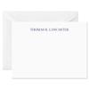 14 & Orange White Traditional Personalized Flat Note Cards  4 1/8 inches x 5 1/2 inches, Heavyweight Stock, Matching Envelopes, (Set of 10), by Fine Stationery view 1