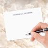 14 & Orange White Traditional Personalized Flat Note Cards  4 1/8 inches x 5 1/2 inches, Heavyweight Stock, Matching Envelopes, (Set of 10), by Fine Stationery view 3