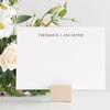 14 & Orange White Traditional Personalized Flat Note Cards  4 1/8 inches x 5 1/2 inches, Heavyweight Stock, Matching Envelopes, (Set of 10), by Fine Stationery view 4
