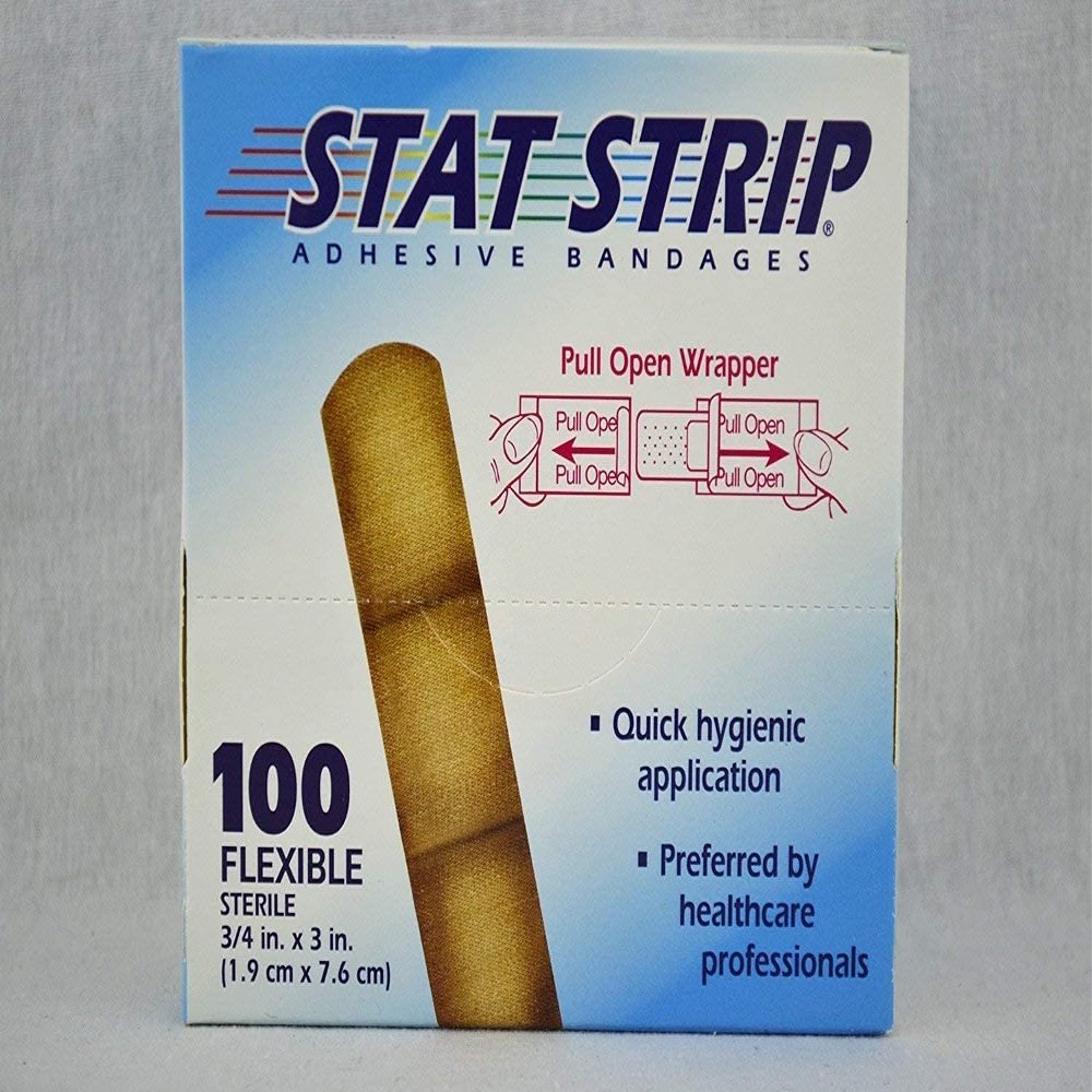 15210 - Description : American White Cross Fabric Adhesive Strips - American White Cross Stat-Strip Adhesive Bandages, DUKAL Corporation - Pack of 100