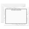 14 & Orange Flourish Grey Personalized Flat Note Cards  4 1/8 inches x 5 1/2 inches, Heavyweight Stock, Matching Envelopes, (Set of 10), by Fine Stationery view 1