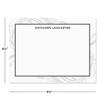 14 & Orange Flourish Grey Personalized Flat Note Cards  4 1/8 inches x 5 1/2 inches, Heavyweight Stock, Matching Envelopes, (Set of 10), by Fine Stationery view 2