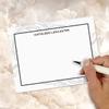 14 & Orange Flourish Grey Personalized Flat Note Cards  4 1/8 inches x 5 1/2 inches, Heavyweight Stock, Matching Envelopes, (Set of 10), by Fine Stationery view 3
