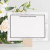14 & Orange Flourish Grey Personalized Flat Note Cards  4 1/8 inches x 5 1/2 inches, Heavyweight Stock, Matching Envelopes, (Set of 10), by Fine Stationery view 4