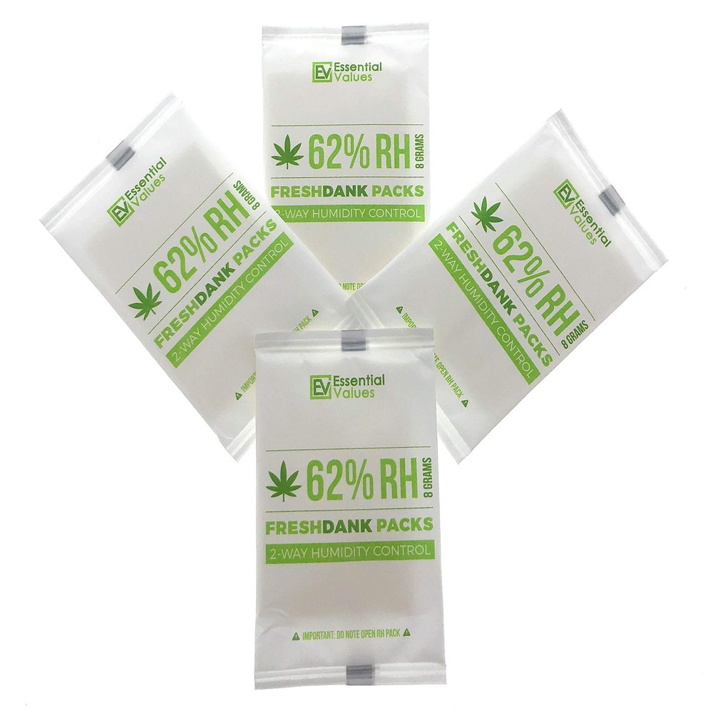 Essential Values Humidity Packs (10 Pack / 8 Grams) - 62-Percent RH FreshDank - 2-Way Control That Keeps Your Product Fresher for Longer