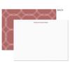 14 & Orange Circles Personalized Flat Note Cards  4 1/8 inches x 5 1/2 inches, Heavyweight Stock, Matching Envelopes, (Set of 10), by Fine Stationery view 3