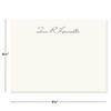 14 & Orange Ecru Classic Script Personalized Flat Note Cards  4 1/8 inches x 5 1/2 inches, Heavyweight Stock, Matching Envelopes, (Set of 10), by Fine Stationery view 2