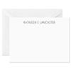 14 & Orange White Modern Type Personalized Flat Note Cards  4 1/8 inches x 5 1/2 inches, Heavyweight Stock, Matching Envelopes, (Set of 10), by Fine Stationery view 2