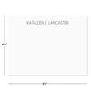 14 & Orange White Modern Type Personalized Flat Note Cards  4 1/8 inches x 5 1/2 inches, Heavyweight Stock, Matching Envelopes, (Set of 10), by Fine Stationery view 3