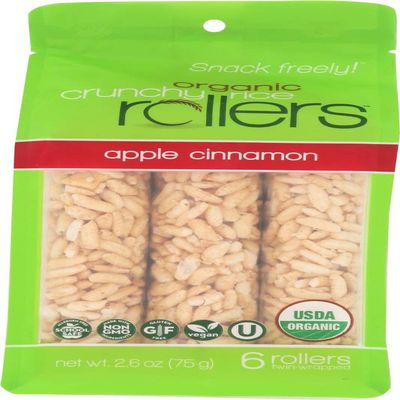 Chef Bobo Brand Inc (NOT A CASE) Organic Crunchy Rice Rollers Apple Cinnamon